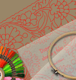 Pañuelo simbólico en blonda bordana valenciana – Patrón 02e en PDF descargable