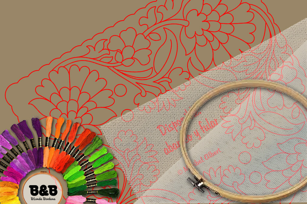 Pañuelo simbólico en blonda bordana valenciana – Patrón 02e en PDF descargable