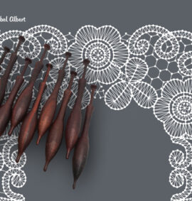 Pañuelo simbólico Flores de Brujas – Patrón 02e en PDF descargable