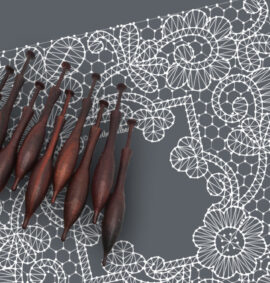 Pañuelo simbólico Flores de Brujas – Patrón 01e en PDF descargable