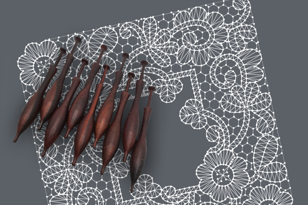 Pañuelo simbólico Flores de Brujas – Patrón 01e en PDF descargable