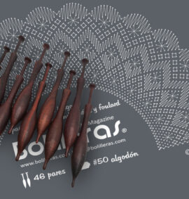 Patrón Bolilleras® Abanico Torchon 02 – encaje de bolillos en cartón kraft picado