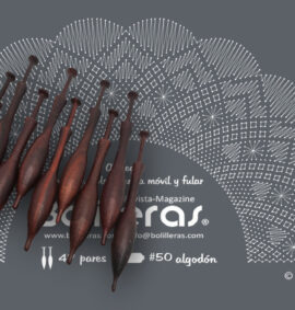 Patrón Bolilleras® Abanico Torchon 03 – encaje de bolillos en cartón kraft picado