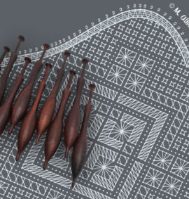 Bolso simbólico en encaje Torchon – Patrón 01e en PDF descargable