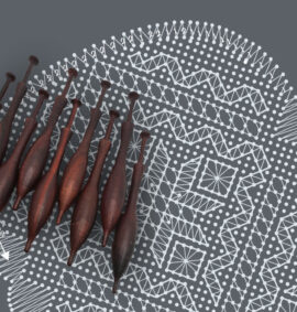 Bolso simbólico en encaje Torchon – Patrón 04e en PDF descargable