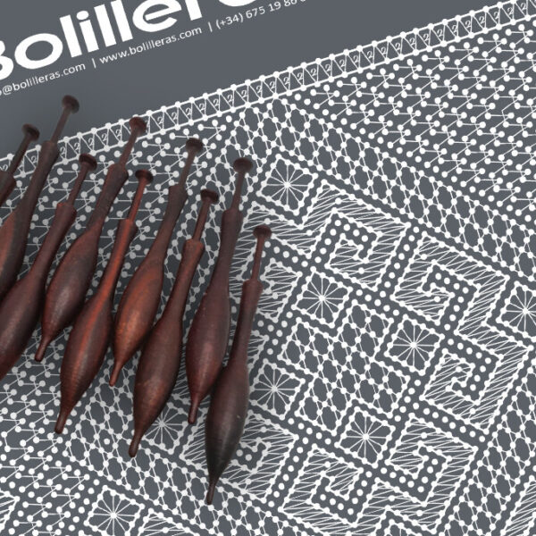 Bolso simbólico en encaje Torchon – Patrón 06e en PDF descargable