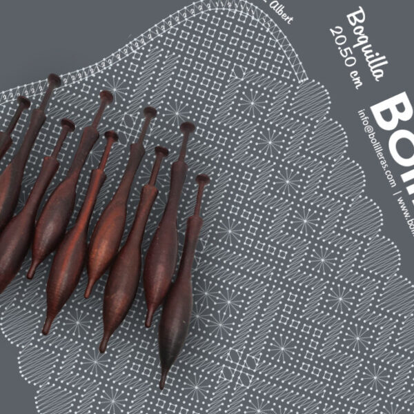 Bolso simbólico en encaje Torchon – Patrón 10e en PDF descargable