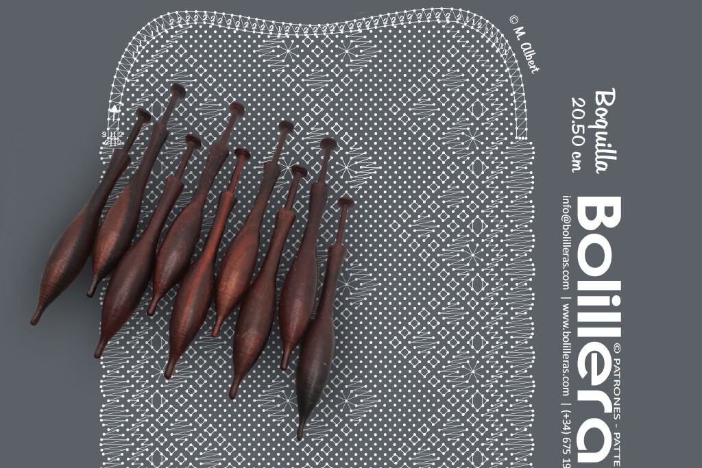 Bolso simbólico en encaje Torchon – Patrón 13e en PDF descargable