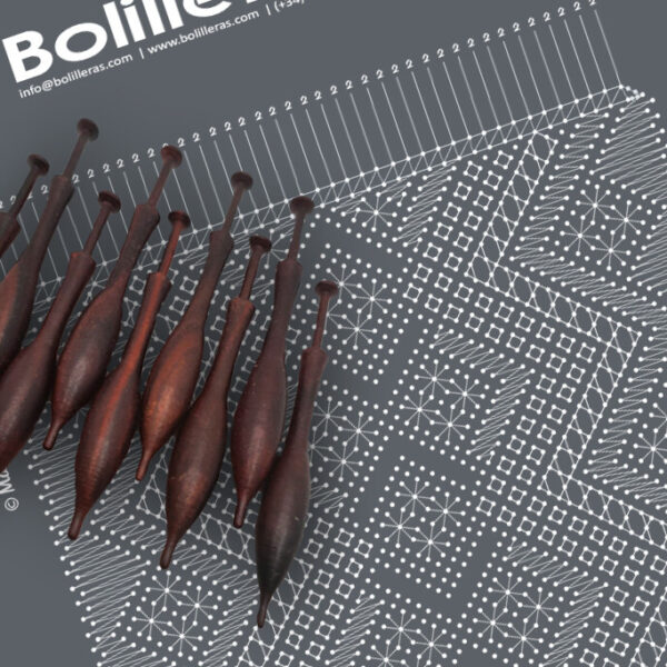 Bufanda simbólica en encaje Torchon – Patrón 2e en PDF descargable