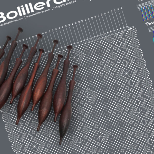 Bufanda simbólica en encaje Torchon – Patrón 3e en PDF descargable