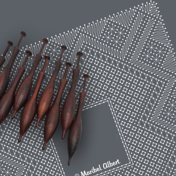 Pañuelo simbólico en encaje Torchon – Patrón 04e en PDF descargable