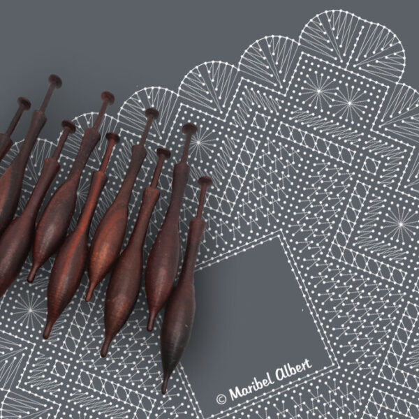 Pañuelo simbólico en encaje Torchon – Patrón 05e en PDF descargable