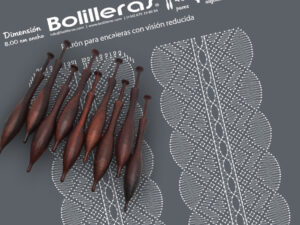 Liga simbólica en encaje de bolillos estilo Torchon – Patrón 05e en formato electrónico
