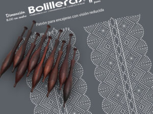 Liga simbólica en encaje de bolillos estilo Torchon – Patrón 06e en formato electrónico