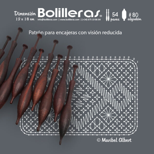 Bolso clutch en encaje de bolillos – Patrón 01e en formato electrónico