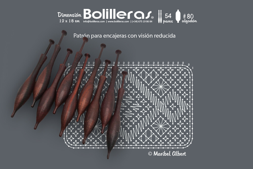 Bolso clutch en encaje de bolillos – Patrón 01e en formato electrónico