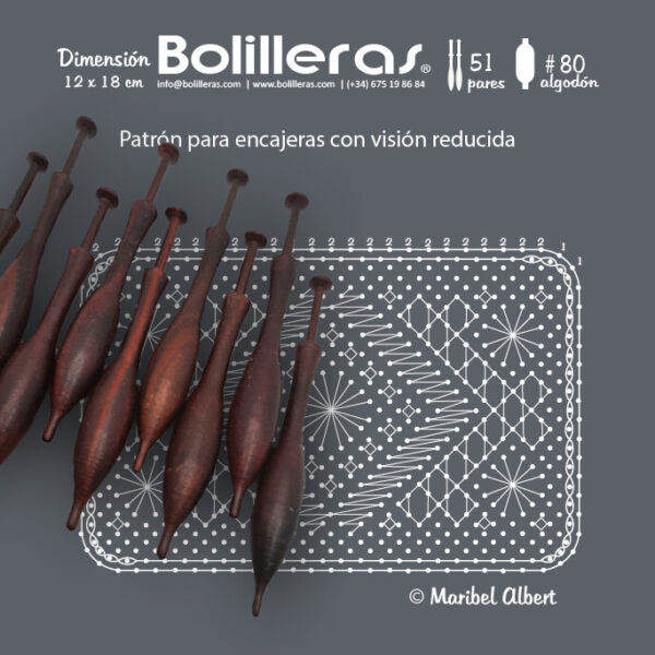 Bolso clutch en encaje de bolillos – Patrón 03e en formato electrónico