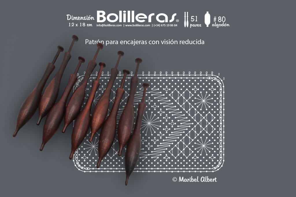 Bolso clutch en encaje de bolillos – Patrón 03e en formato electrónico