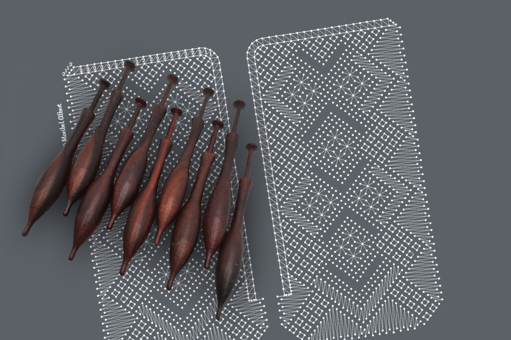 Funda para móvil en encaje de bolillos estilo Torchon – Patrón 03e en formato electrónico