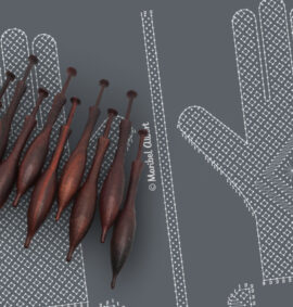 Guante simbólico en encaje de bolillos estilo Torchon – Patrón 01e en formato electrónico