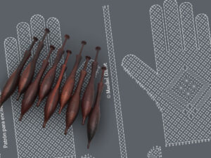 Guante simbólico en encaje de bolillos estilo Torchon – Patrón 01e en formato electrónico