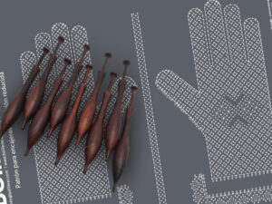 Guante simbólico en encaje de bolillos estilo Torchon – Patrón 02e en formato electrónico