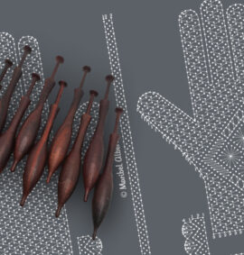 Guante ceremonial en encaje de bolillos estilo Torchon – Patrón 04e en formato electrónico