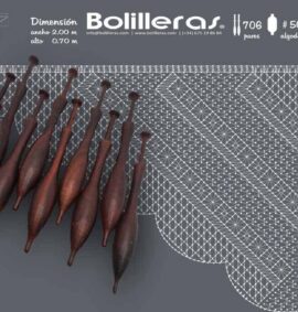 Chal tres picos en encaje de bolillos – Patrón 01e en formato electrónico