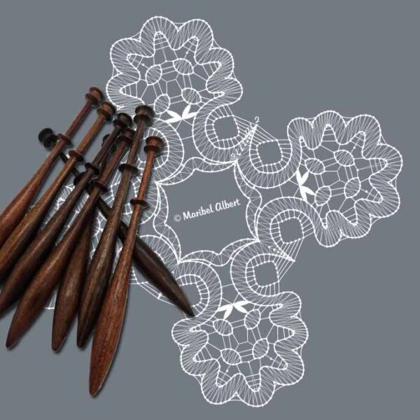 Aplicación gallega en encaje de bolillos – Patrón 01e en formato electrónico