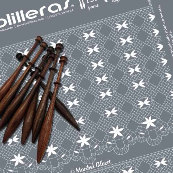 Puñeta gallega en encaje de bolillos – Patrón 01e en formato electrónico