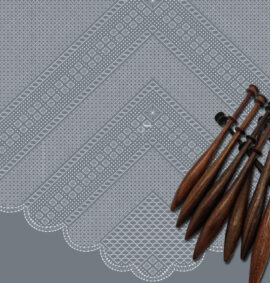 Toquilla tres picos en encaje de bolillos – Patrón 02e en formato electrónico