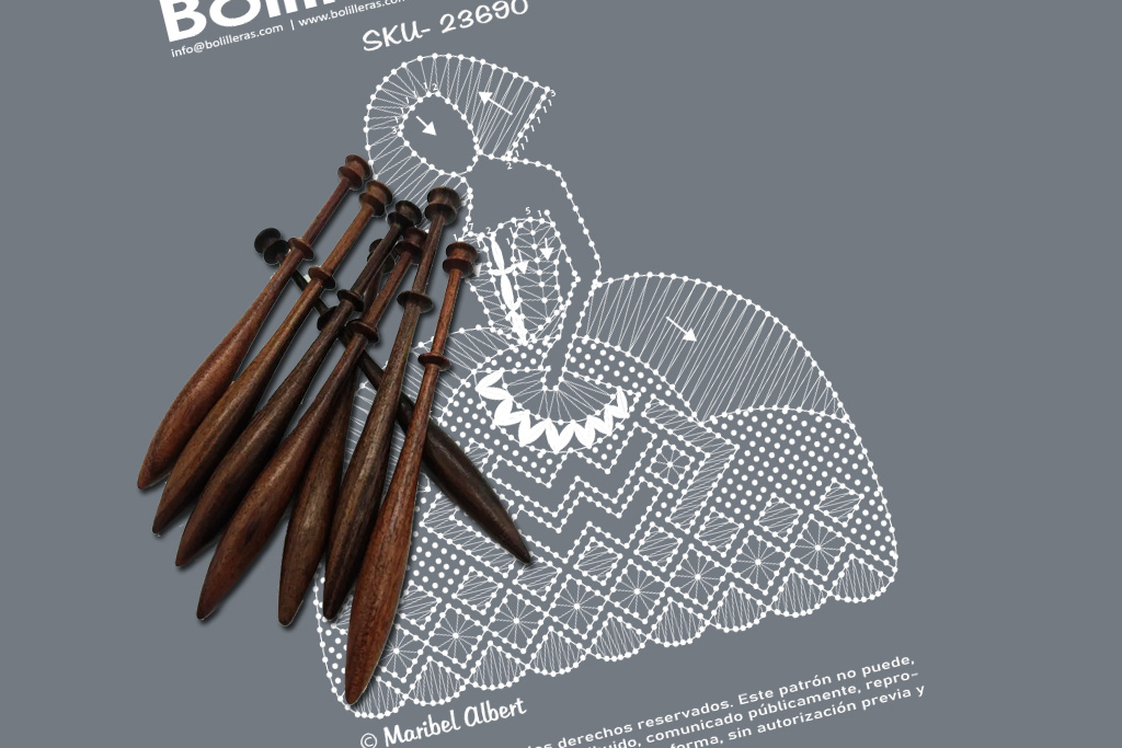 Figura Menina en encaje de bolillos – Patrón 01e en formato electrónico