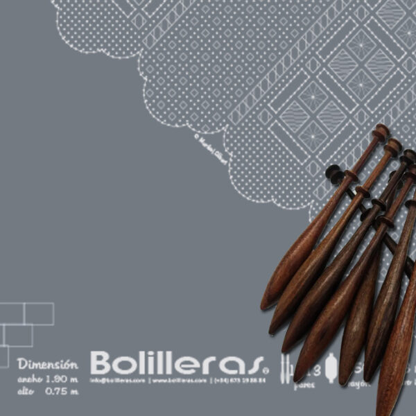 Chal tres picos en encaje de bolillos – Patrón 04e en formato electrónico