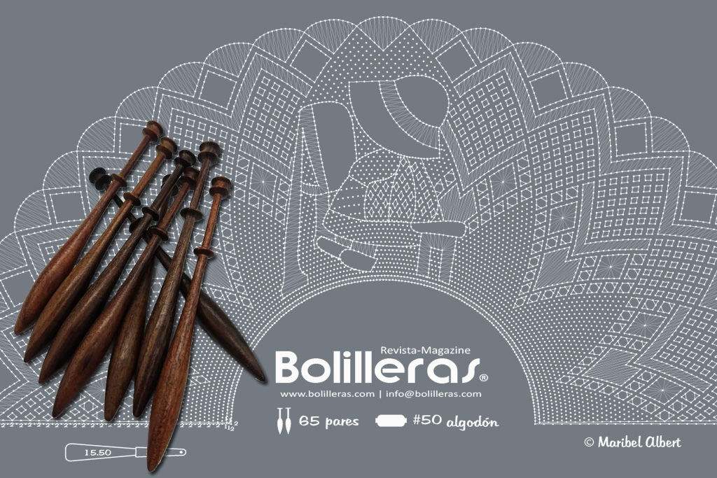 Abanico encajera en encaje de bolillos – Patrón 01e en formato electrónico