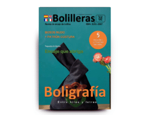 Portada de Bolilleras Extra 02 con motivos de encaje, bolsos nudo y diseño floral artesanal