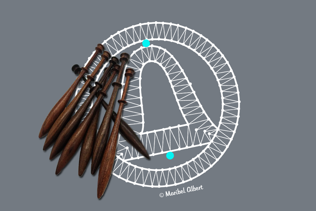 Patrón Bolilleras® Ornamento 04 – encaje de bolillos navideño en cartón entelado