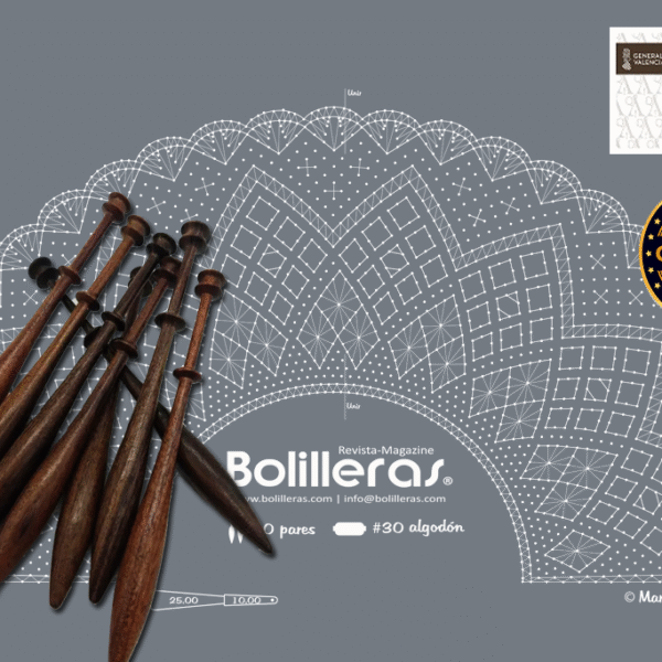 Patrón Bolilleras® Abanico Torchon 13e – encaje de bolillos en formato digital