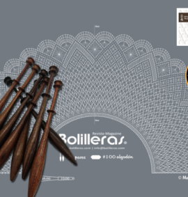 Patrón Bolilleras® Abanico Torchon 12 – encaje de bolillos en cartón kraft picado