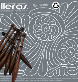 Fular Hinojosa 01 – encaje de bolillos artesanal con patrón exclusivo