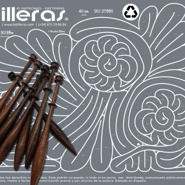 Fular Hinojosa 01 – encaje de bolillos artesanal con patrón exclusivo