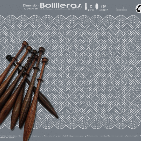 Patrón Bolilleras® Tapete Torchon 02e – encaje de bolillos PDF