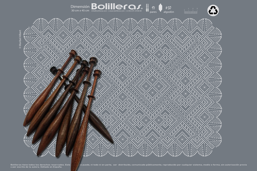 Patrón Bolilleras® Tapete Torchon 02e – encaje de bolillos PDF