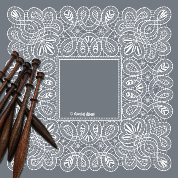 Patrón Bolilleras® Pañuelo Ruso 02e – encaje de bolillos PDF